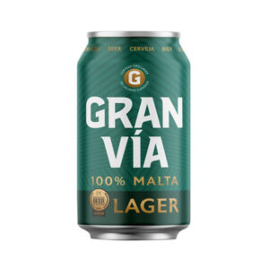 Lata Cerveza Gran Vía Lager 33 cl. (Pack 12 uni)
